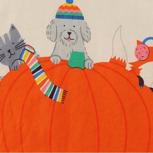 🍁LittleSpring Halloween Top with striped sleeves NWT size 3/4T Unisex - Picture 2 of 4